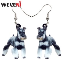 WEVENI-Colgante de dibujos animados de Schnauzer Terrier para mujer y niña, joyería de animales, regalo 2024 - compra barato