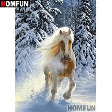 HOMFUN Full Square/Round Drill 5D DIY Diamond Painting "horse" Embroidery Cross Stitch 5D Home Decor A01213 2024 - buy cheap