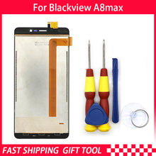 Blackview-tela lcd + adesivo 3m para smartphone, conjunto de tela sensível ao toque, peça de reposição para blackview a8 max 2024 - compre barato