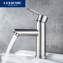 LEDEME Basin Faucet Stainless Steel Faucet Bathroom Mixer Tap Single Hole Hot and Cold Water Classic Basin Faucets L71003 2024 - buy cheap
