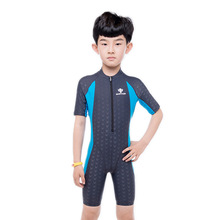 Профессиональный купальный костюм для мальчиков, купальный костюм для детей, быстросохнущий, с защитой от солнца, костюм для дайвинга, студенческий купальник 2024 - купить недорого