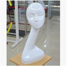Frete grátis!! Novo modelo de cabeça para manequim feminino branco brilhante, modelo da moda feito na china 2024 - compre barato
