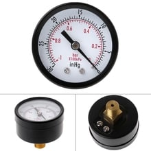 Mini Air Vacuum Pressure Gauge 50mm Pressure Meter -1bar -30inHg 1/4" Back Mount 2024 - buy cheap