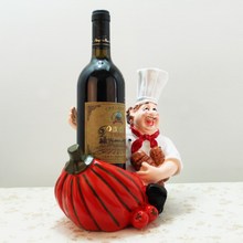 European Pumpkin Chef Wine Rack Resin Decoration Restaurant Wine Cabinet Decoration Creative Home Decoration 2024 - buy cheap