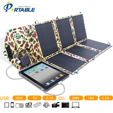 High Efficiency  39W Folding Solar Panel With 6 Folds Solar Panel charger for iPhone SE 6s/6 Plus for iPad mini, Galaxy S6 etc. 2024 - buy cheap