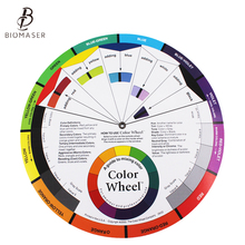 Tattoo Pigment Color Wheel Mix Round Nail polish Gel Palette Wheel Paper Card Eyebrow Lip Nail Art Salon Tool Microblading 2024 - buy cheap