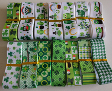 22/25mm Random set mixed 5 styles Saint Patrick's Day printed grosgrain ribbon ,2Y/style 2024 - buy cheap