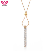 Long Crystal Pendant Necklace Women Gold Geometric Beads Adjustable Necklace Elegant Party Statement Fashion Jewelry 2019 Gifts 2024 - buy cheap