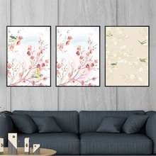 Decoração de casa Pintura da Lona Da Cópia Da Arte Da Parede Fotos Desenhos Emoldurados Óleo Moderna Pequena flor fresca e plum blossom 2024 - compre barato