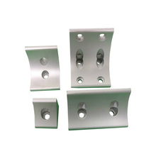 4Hole 6060/8080 L type 90 Degree Joint Board Plate  connector Corner Angle Bracket Connection  Strip for Aluminum Profile 2024 - buy cheap