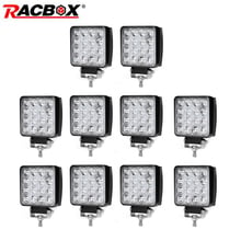 Luz de trabajo LED para todoterreno, foco reflector de 4 pulgadas, 48W, 12 y 24V, para UAZ, Jeep, coche, 4WD, barco, SUV, ATV, camión, 4x4, motocicleta, 10 Uds. 2024 - compra barato