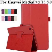 For Huawei Mediapad T3 8 8.0" Cover Case PU Leather Bag sleeve MediapadT3 8.0 Tablet Protector Shell Skin For huawei T3 8 Holder 2024 - buy cheap