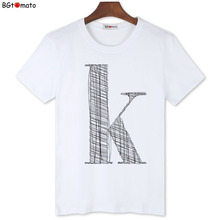 2021 Pencil drawing art t shirts fashion king shirt the big K t shirt men original hip hop t shirt body camisetas hombre 2024 - buy cheap