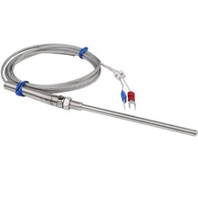 10cm Stainless Steel Probe Temperature Controller Sensor K Type Thermocouple Tube with 2m Wire Cable 2024 - buy cheap