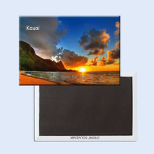 Туристические магниты на холодильник 78*54 мм, Kauai-American-Beach-Scenery жесткие магниты на холодильник 20861 2024 - купить недорого