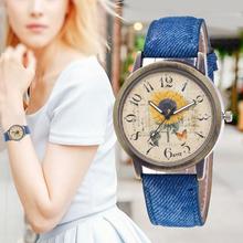 Женские наручные часы с цветочным принтом Contena, силиконовые модные красивые кварцевые часы, простые деловые женские часы # D 2024 - купить недорого