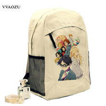 Shigatsu wa Kimi no Uso Kaori Miyazono Cosplay Shoulders School Students Bag Anohana Cartoon Backpack Best Gifts 2024 - buy cheap