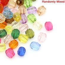 DoreenBeads Acrylic Spacer Beads Bicone Mixed Faceted About 4mm(1/8")Dia,About 4mm(1/8")x 4mm(1/8"),Hole: Approx 1.3mm,250 PCs 2024 - buy cheap