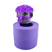 Molde de vela de silicone 3d um ramo de molde de vela artesanal em forma de flor 2024 - compre barato