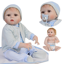 Muñeca bebé Reborn de cuerpo completo de silicona, muñeco de bebé de 23 ", 57cm, regalo para niña 2024 - compra barato