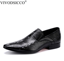 VIVODSICCO-zapatos Brogue de piel auténtica para hombre, calzado Formal de lujo, moderno, para fiesta y boda, nuevo diseño 2024 - compra barato