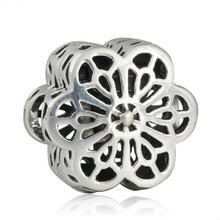  Spring Newest 925-Sterling-Silver Openwork Floral Daisy Lace Charm Beads Fit Pandora Bracelet Diy Women Fine Jewelry 2024 - buy cheap