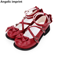 Angelic imprint woman mori girl lolita cosplay shoes lady low heels pumps women princess student dress party shoes 33-47 8198 2024 - buy cheap