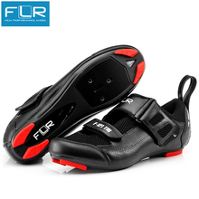 Flr f121 triathlon sapatos ciclismo sapatos de bicicleta estrada tênis corrida adulto profissional atlético respirável ultraleve preto branco 2024 - compre barato