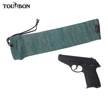 Tourbon Silicone Treated Pistol Gun Knit Firearm Socks Green Handgun Protector for Shooting 38.5cm 2024 - buy cheap