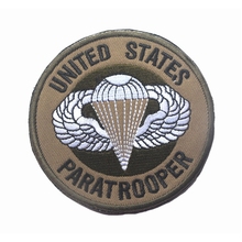 Parche bordado de paracaidismo de los Estados Unidos, parche militar táctico, emblema, insignias, gancho y bucle, parches bordados 2024 - compra barato