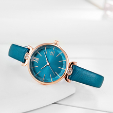 Shengke relógio de pulso feminino, de couro, quartzo, clássico, casual, analógico, para mulheres, simples, presente 2024 - compre barato