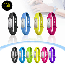 20 hours Recording 2016 Fashion Wearable Wristband Colorful Portable 8GB Digital Audio Voice Recorder Free Shipping! 2024 - buy cheap