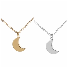 New Fashion Jewelry Necklace Simple Crescent Moon Women Necklace Plain Half Moon Pendant Necklaces for Women Gifts XL187 2024 - buy cheap