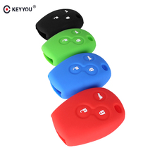 KEYYOU 20pcs/lot 3 Buttons Silicone Remote Car Key Case Cover For RENAULT Clio DACIA Logan Sandero Trafic Master Kangoo 2024 - buy cheap