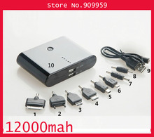 12000mAh power bank Portable Power charger external Backup Battery For Nokia , Micro USB, Samsung, Mini USB, iPod,iPhone,tablet 2024 - купить недорого