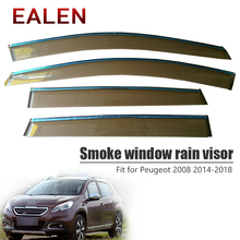 EALEN For Peugeot 2008 2014 2015 2016 2017 2018 ABS Vent Sun Deflectors Guard Accessories 4Pcs/1Set Smoke Window Rain Visor 2024 - buy cheap
