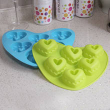 6 Holes Heart Shape Silicone Cake Molds Silicone Jelly Pudding Chocolate Mold Handmade Soap Mould 2024 - buy cheap