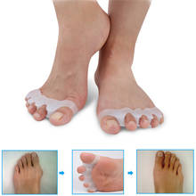 4 pçs = 2 pares de silicone dedo do pé separador gel espaçador hallux valgus alívio dor pedicure cuidados com os pés bunion corrector dedo separador 2024 - compre barato