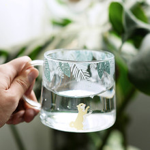 Стеклянная кружка для кофе Shiba Inu, креативная термостойкая кружка для чая 320 мл 2024 - купить недорого