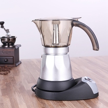 Cafeteira italiana de mocha, máquina elétrica espresso de 480w, 220v com coador 2024 - compre barato