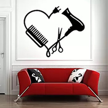 Barbershop Sign Window Decor Hair Salon Wall Window Decal Sticker Hair Stylist Hair Tools Scissors Barber Shop Beauty Salon N37 2024 - buy cheap