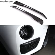 Carbon fiber style for 2016-2018 BMW X1 F48 car Front  fog lamp foglights Cover shield frame Trim sticker 2024 - buy cheap