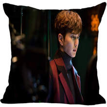 Fundas de almohada personalizadas para el hogar, fundas de almohada de seda cuadradas estampadas, con cremallera decorativa para el hogar, de satén (un lado), Yoo Seung Ho 2024 - compra barato