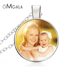 Personalized Photo Pendants Custom Necklace Photo of Baby Child Mom Dad Grandparent Loved Gift for Family Members Glass Cabochon 2024 - buy cheap
