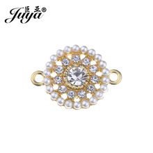 JUYA Vintage Connectors with Rhinestone Pearl for Women DIY Bracelet Necklace 25x18.5mm 10pcs High Quality Jewelry Crafts CR0084 2024 - buy cheap