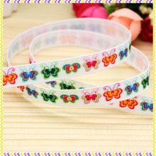 3/8'' Free shipping butterfly printed grosgrain ribbon headwear hair bow diy party decoration wholesale OEM 9mm B911 2024 - buy cheap