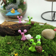 NEW Hot Sale Miniature Snail Figurine Decor Fairy Garden Dollhouse Ornament Random Color 2024 - buy cheap