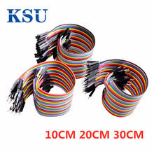 10*40Pin Dupont line cable wires breadboard Male to Male Female jumper wire cable 10cm for arduino pcb 2.54mm 1pin 2024 - buy cheap
