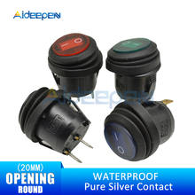 KCD1 Waterproof Rocker Switch Opening 20MM ON-OFF 2PIN 3PIN Button Boat-shaped Round Water-proof Switches with Light 2024 - compre barato