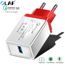 USB зарядное устройство OLAF Quick Charge 3,0 для iphone 7 8 Plus Xs X QC 3,0, зарядное устройство для телефона Xiaomi Redmi Note 7 для Huawei mate 20 pro 2024 - купить недорого